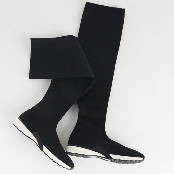 Zara Shoes Zara Extra Long Sock Style Sneakers Poshmark